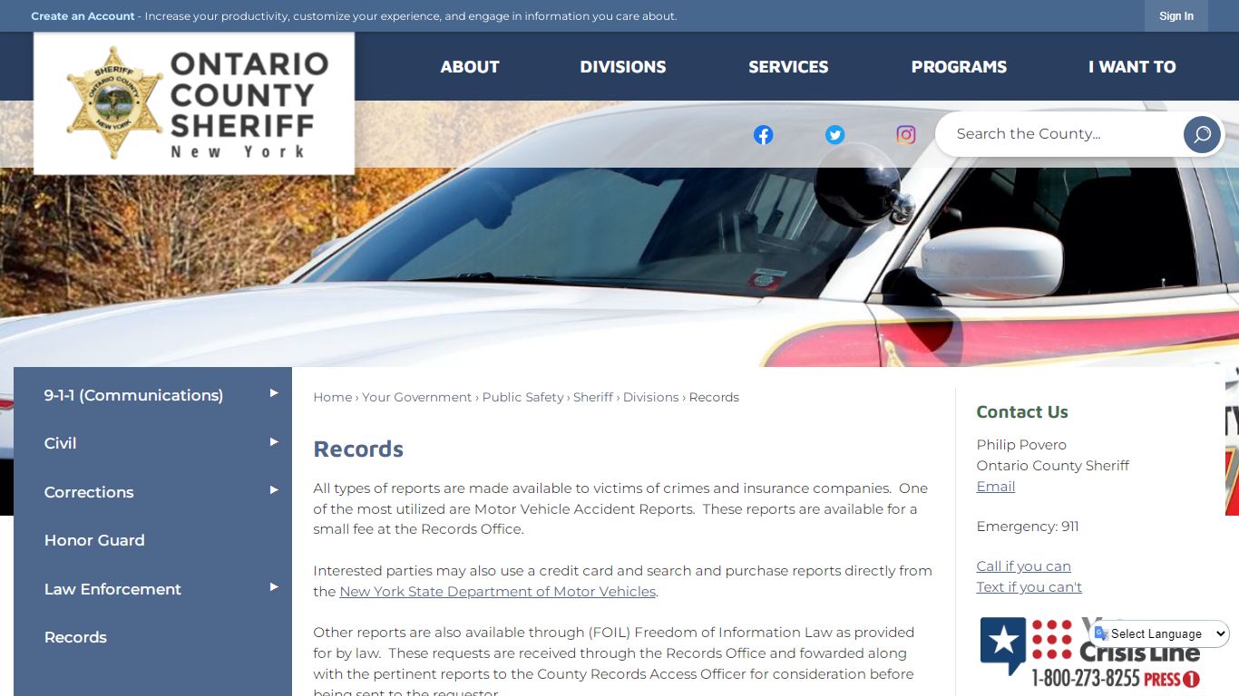 Records | Ontario County, NY - Official Website